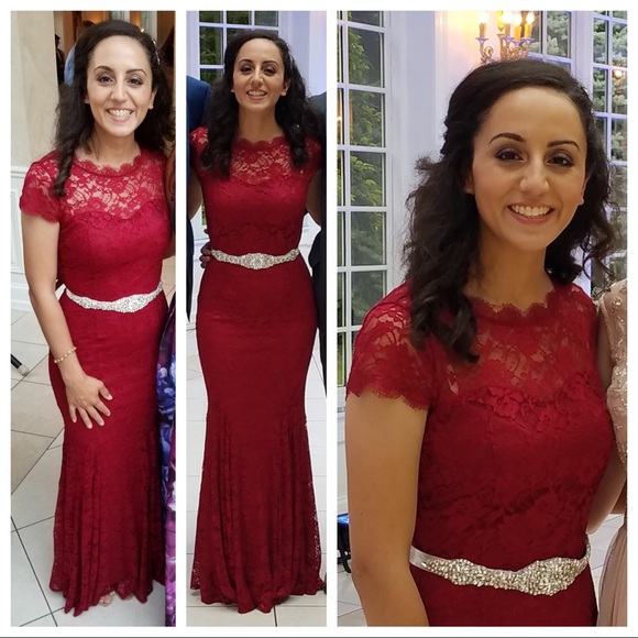 Dresses & Skirts - Boutique Red Lace Evening Gown